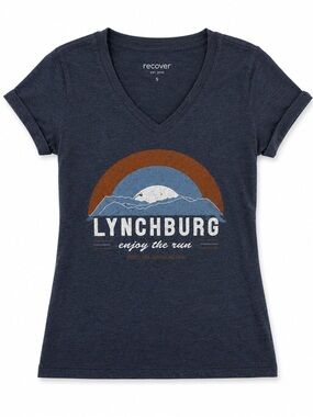Recover Lynchburg enjoy the run vneck wicking tshirt